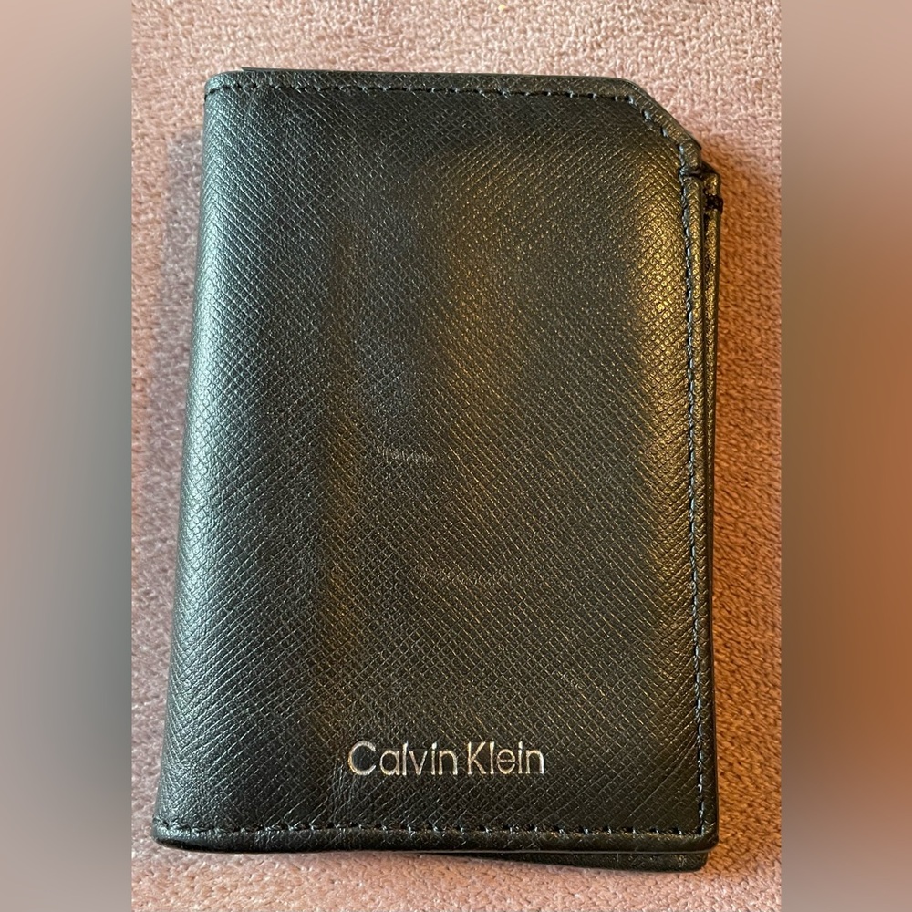 Calvin Klein Textured Black Card Holder *See Description*